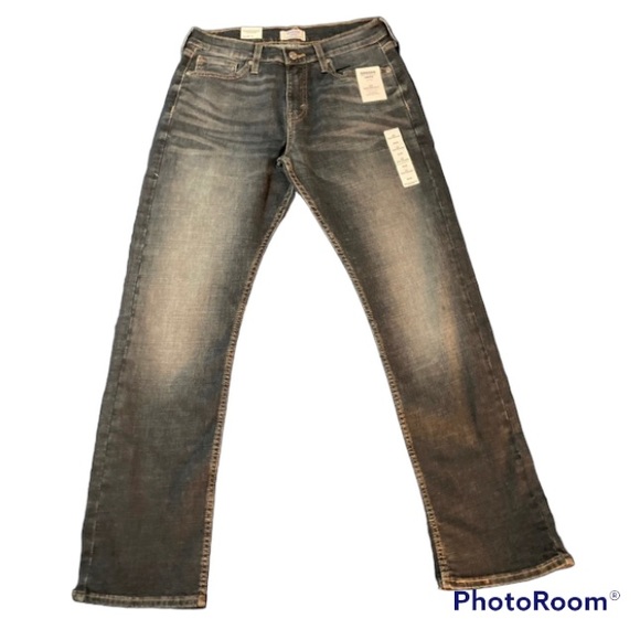 Levi's Other - NWT Levis Denizen 232 Slim Straight Jeans Mens 30x32 Dark Wash Stretch Denim